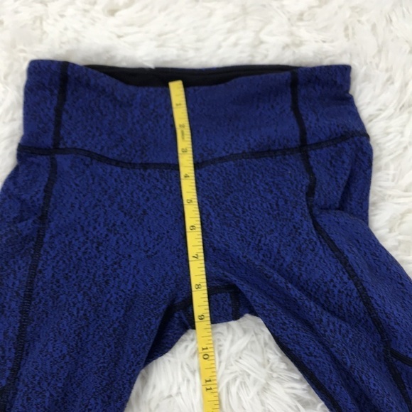 Lululemon Speed Tight V Power Luxtreme Spray Jacquard Sapphire Blue Black - Picture 4 of 9